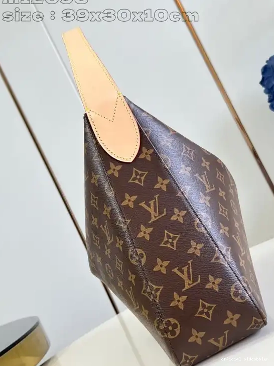 Official oldcobbler MM-39x30x10cm Slouchy VUITTON LOUIS 0527
